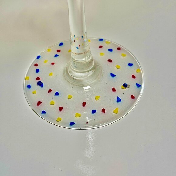 Hand Painted Happy Birthday Wine Glass by De-Lite - Picture 6 of 13